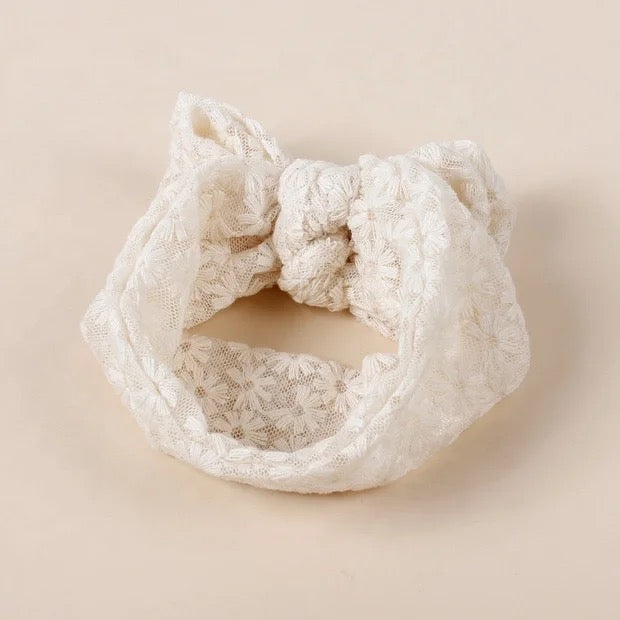 Handmade Baby Headbands Soft Daisy Lace