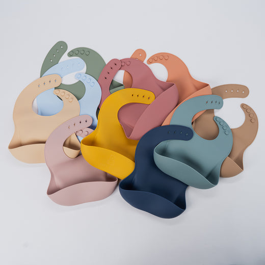 Silicone Baby Bibs Set of 2 – Food-Grade, Easy Clean