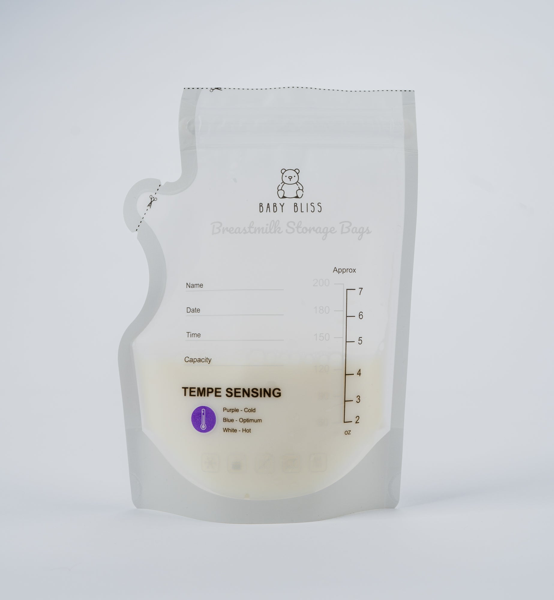 Breast Milk Storage Bags – Temperature Sensing, Leak-Proof, BPA-Free, Double-Zipper Seal, Freezer & Feeding Ready (Includes Sealable Pouch)