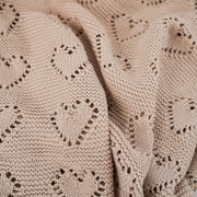 Waffle Weave Knitted Baby Blanket – Soft & Breathable Cotton Yarn, Lightweight & Cozy Crib or Stroller Blanket for Newborns & Toddlers