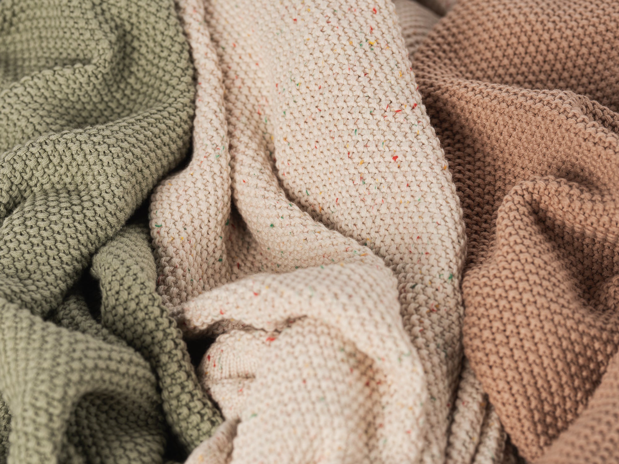 Handmade Crocheted Knit Blanket – Soft, Cozy & Durable Newborn Swaddle or Playtime Comfort