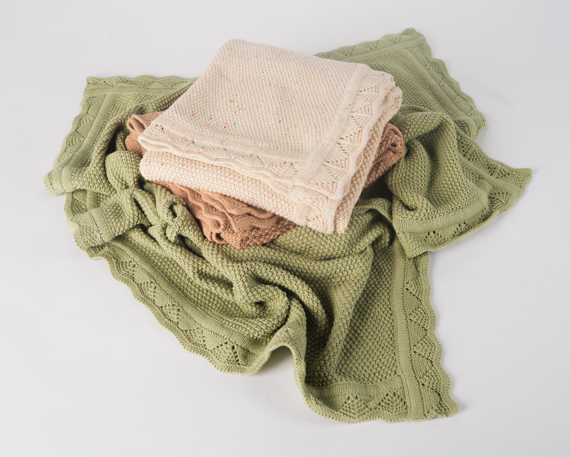 Handmade  Crocheted Knit Blanket
