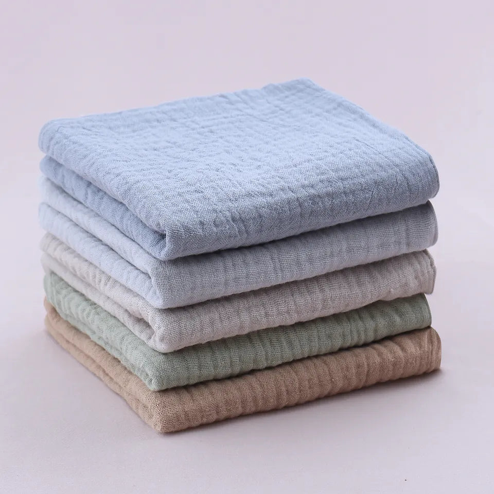 Muslin Cloth Set of 5 – Ultra-Soft & Absorbent Baby Washcloths for Burping, Bath, and Newborn Care