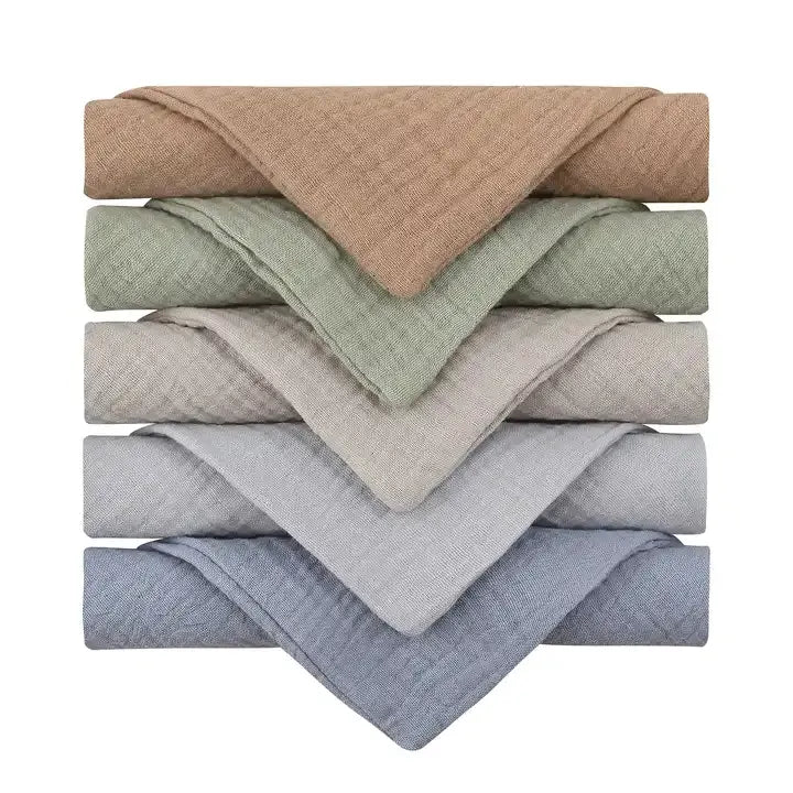 Muslin Cloth Set of 5 – Ultra-Soft & Absorbent Baby Washcloths for Burping, Bath, and Newborn Care