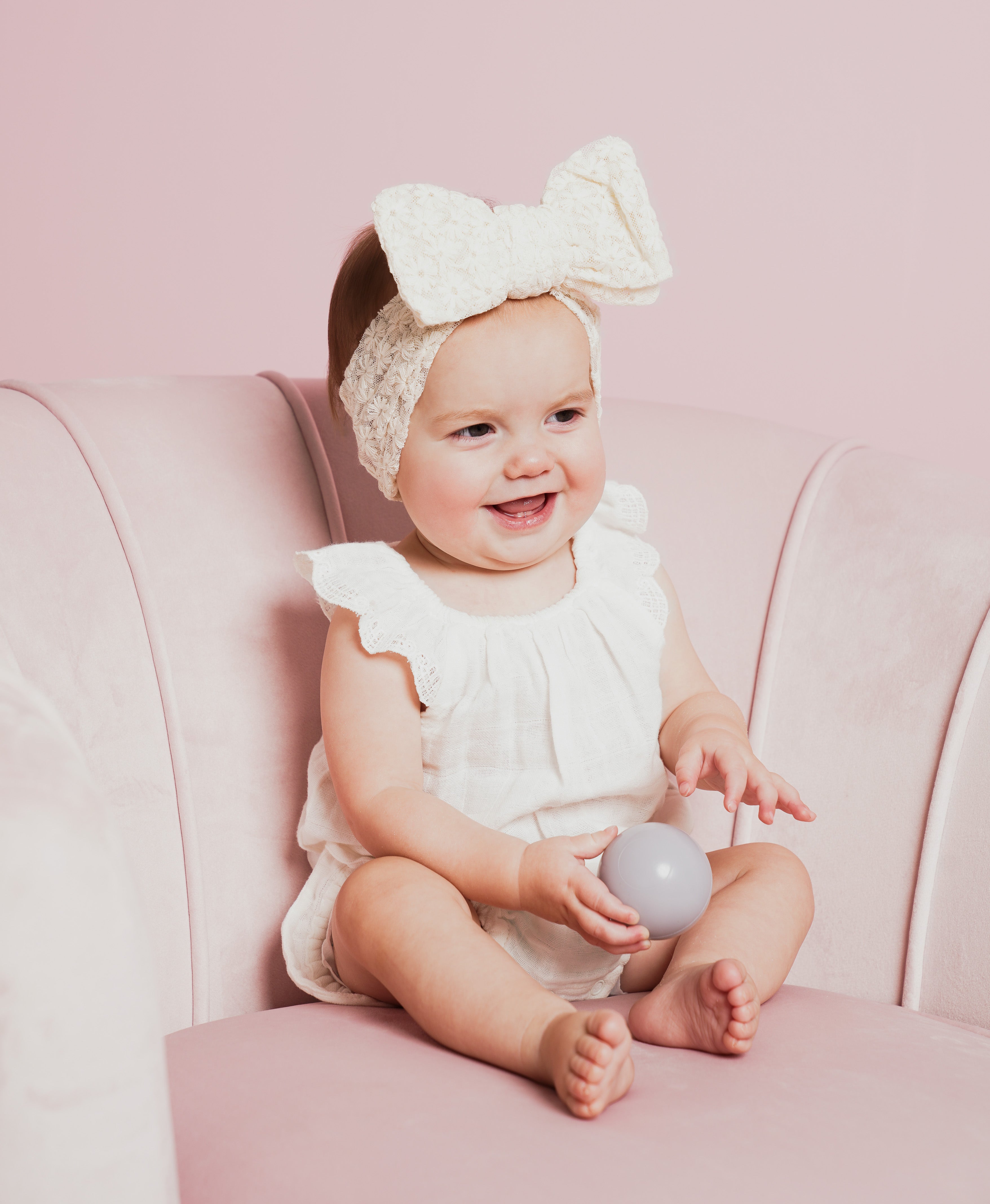 Handmade Baby Headbands Soft Daisy Lace