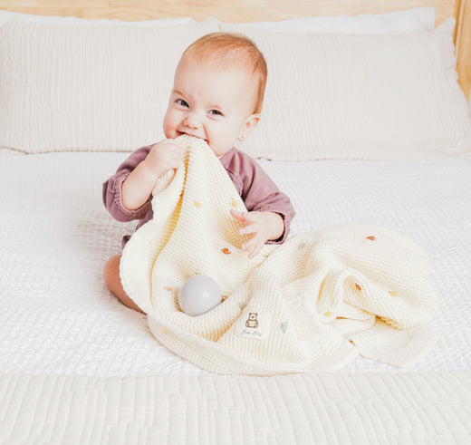 Signature Knit Blanket – 100% Organic Cotton, Soft & Breathable Newborn and Toddler Blanket, 28x40