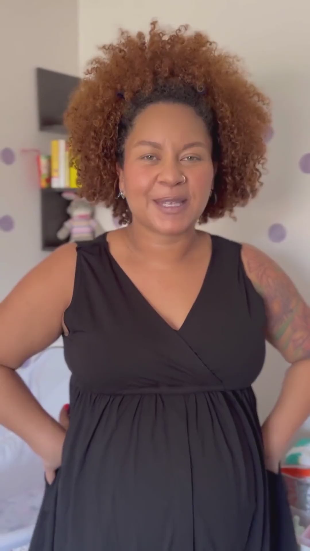 Load video: Labor &amp; Delivery Gown with Snap Access &amp; Pockets | Baby Bliss® Bliss | XS–5X